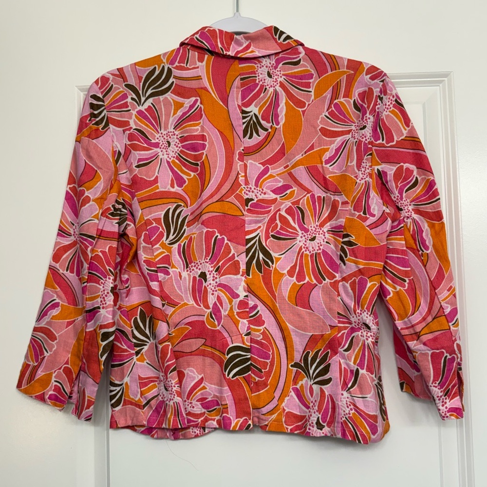 Lily Stanhope Floral Linen Blazer - Picture 4 of 4